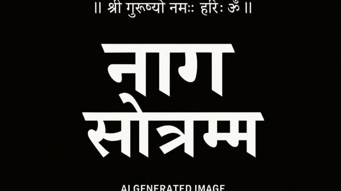 नाग स्तोत्रम् - Naag Sarpa Stotram