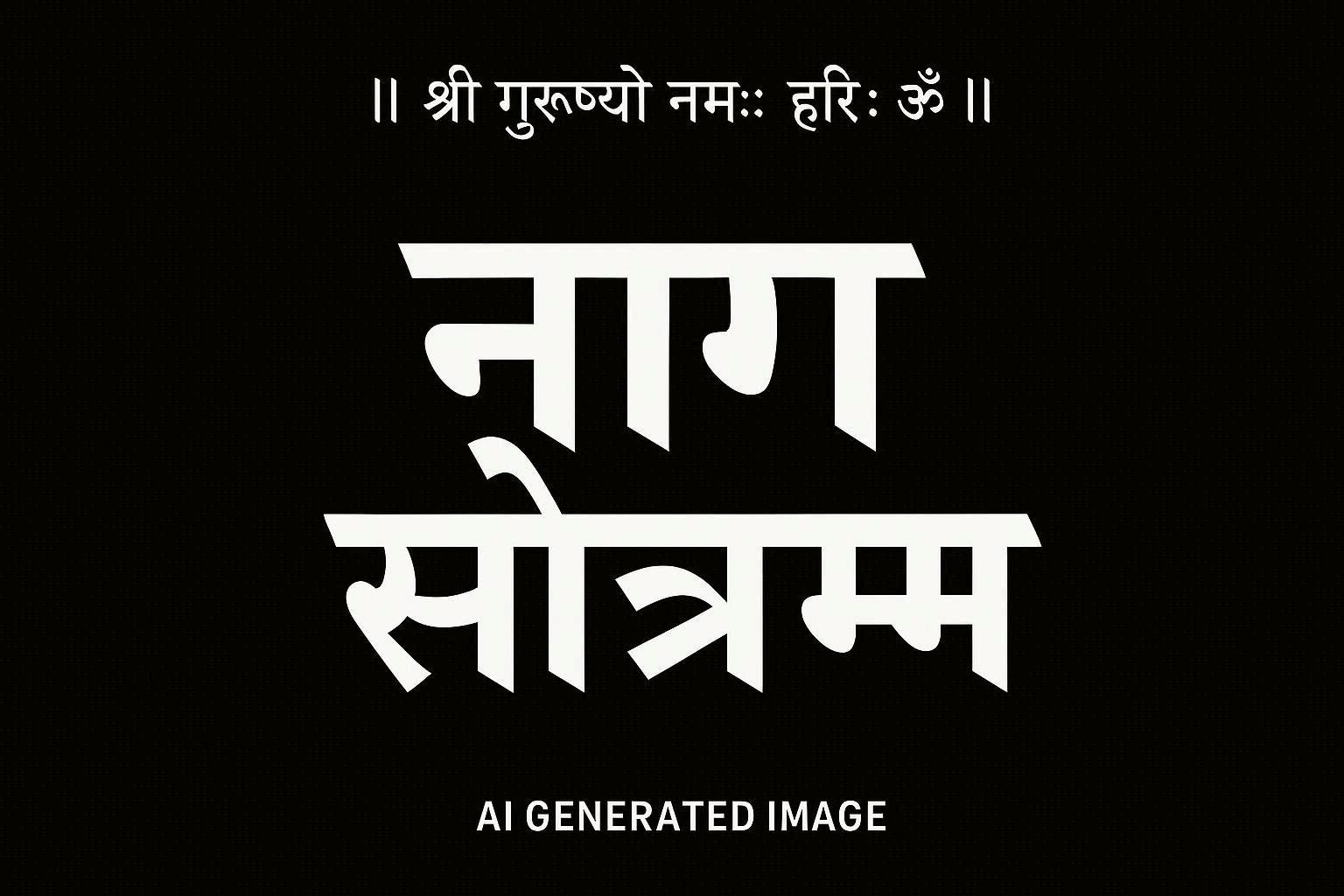 नाग स्तोत्रम् - Naag Sarpa Stotram