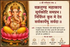 Vakratunda Mahakaya Shri Ganesh Shlok