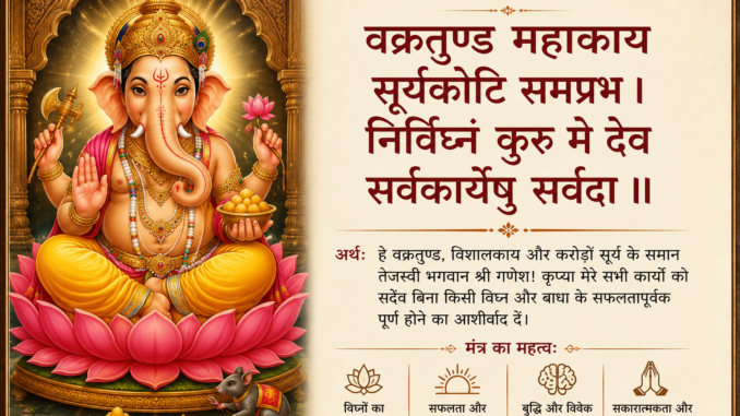 Vakratunda Mahakaya Shri Ganesh Shlok