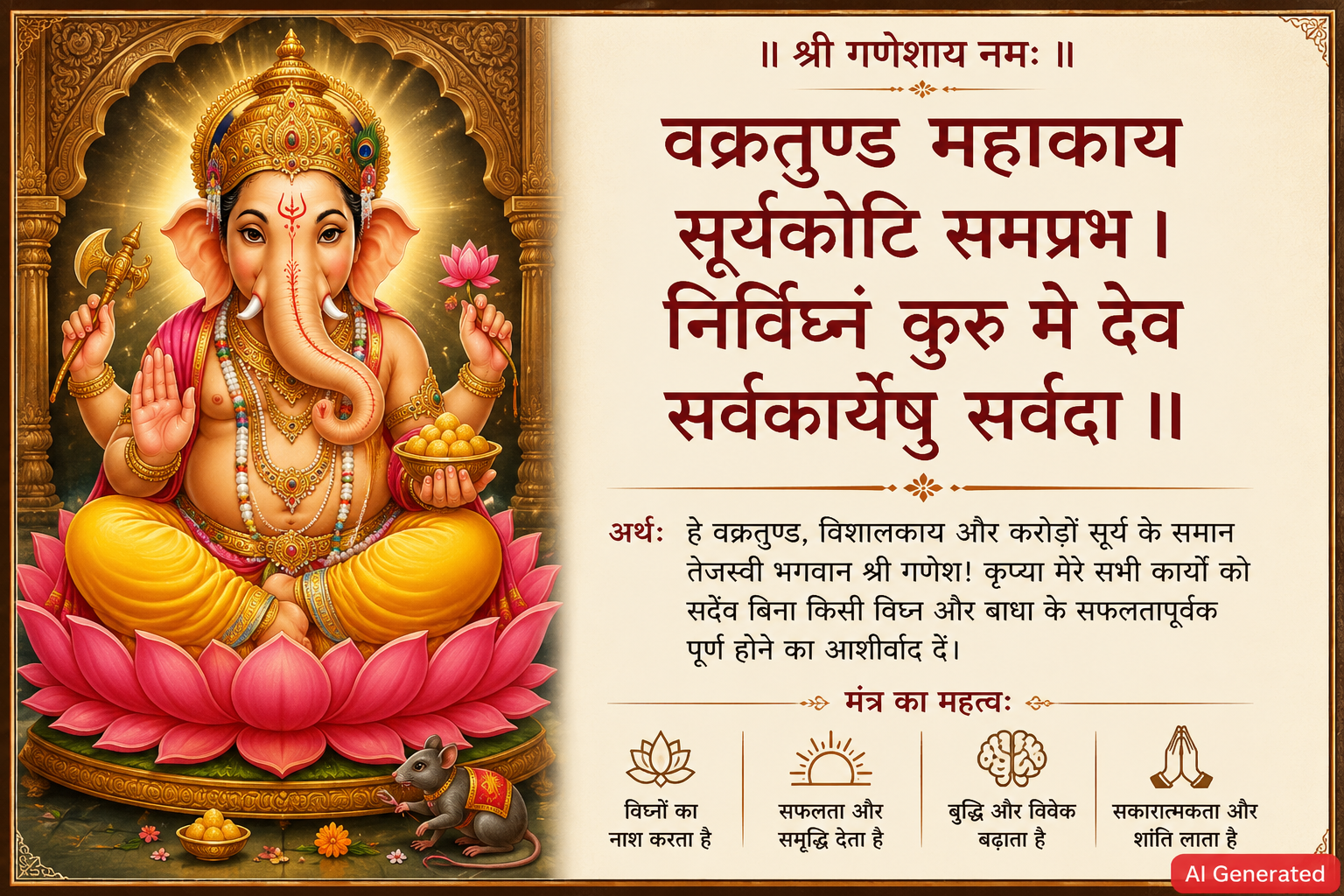 Vakratunda Mahakaya Shri Ganesh Shlok