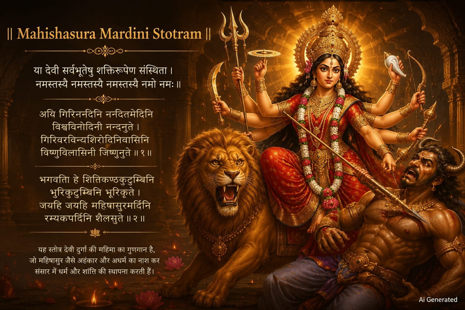 Mahishasura Mardini Stotram