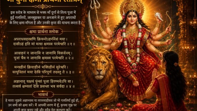 Maa Durga Kshama Prarthna Stotram