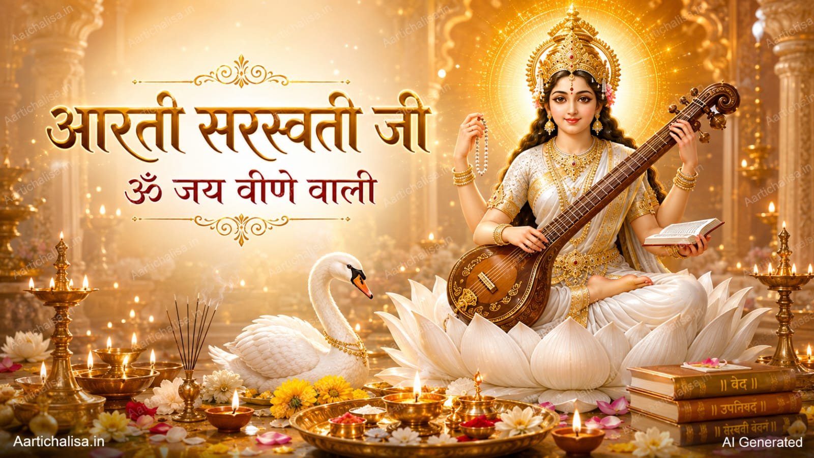 Saraswati Maa Aarti Om Jai Veene Wali
